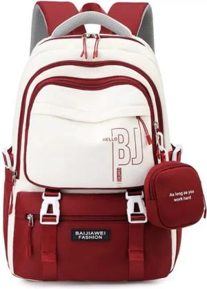 FOSMET Schulrucksack Schulrucksack Wasserdichter mit Geldbörse