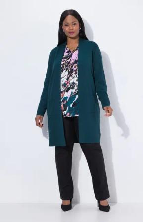 Ulla Popken Langjacke Strickjacke lange offene
