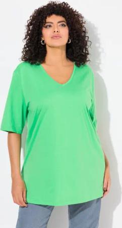 Ulla Popken T-Shirt T-Shirt V-Ausschnitt Relaxed