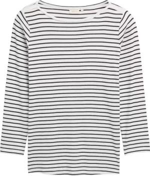TOM TAILOR Damen Plus Size - Langarmshirt mit Streifenmuster, blau, Gestreift, Gr. 54