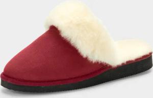 Pantoffeln aus Lammfell - rot - Gr. 37 von Goldner Fashion