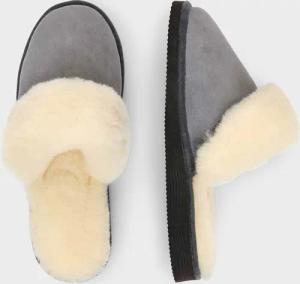 Pantoffeln aus Lammfell - grau - Gr. 40 von Goldner Fashion
