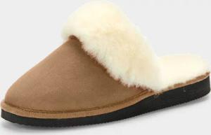 Pantoffeln aus Lammfell - taupe - Gr. 42 von Goldner Fashion