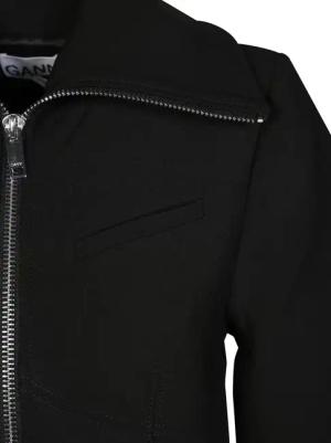 GANNI - Bonded Crepe Mini Dress - Größe 34 - schwarz