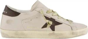 Golden Goose Low-Top Sneaker - Star-Embellished Grey Leather Sneakers - Gr. 37 (EU) - in Weiß - für Damen
