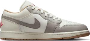 Jordan 1 Low Herren Sneaker - Weiß - Größe 45 - Leder