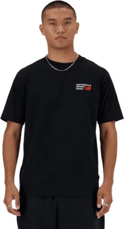 New Balance Athletics Herren T-Shirts - Schwarz - Größe S - Baumwoll-Jersey