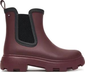 Tommy Hilfiger Gummistiefel Flag Ankle Warm Lining FW0FW08974 Dunkelrot