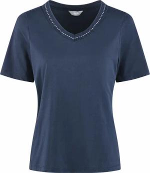 V-Ausschnitt Shirt Schmuckdetails