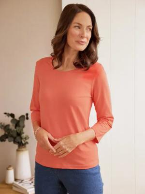 Baumwoll-Shirt 3/4 Arm