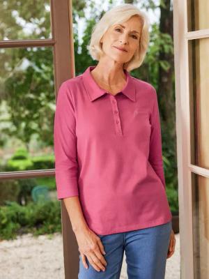 Jersey Polo mit Strassbesatz
