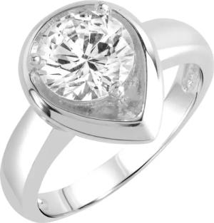 Zeeme Fingerring Silber 925 rhodiniert Tropfen-Form