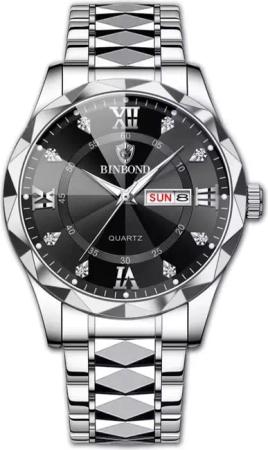 BinBond Quarzuhr Multifunktionsuhr Armbanduhr Chronograph Herrenuhr