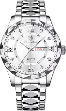 BinBond Quarzuhr Multifunktionsuhr Armbanduhr Chronograph Herrenuhr