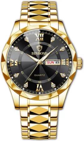 BinBond Quarzuhr Multifunktionsuhr Armbanduhr Chronograph Herrenuhr