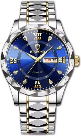 BinBond Quarzuhr Multifunktionsuhr Armbanduhr Chronograph Herrenuhr