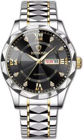 BinBond Quarzuhr Multifunktionsuhr Armbanduhr Chronograph Herrenuhr