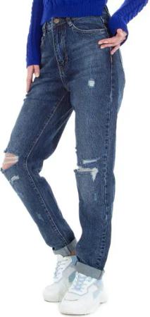 Ital-Design Boyfriend-Jeans Damen Freizeit (78554467) Destroyed-Look