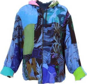 Guru-Shop Langjacke Boho Upcyeling Unisex Patchwork