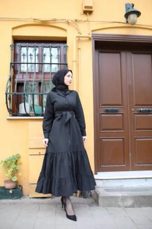 Moda Yakamoz Maxikleid JANE'S Damen Langarm