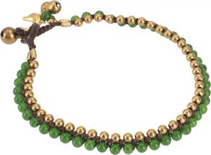 Guru-Shop Fußkette Fußkette Makramee mit Glöckchen,