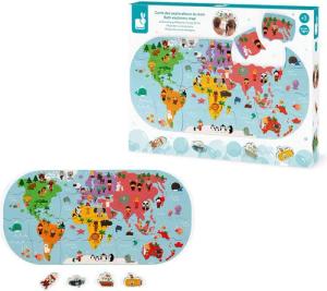 Janod Puzzle Welt, 28 Puzzleteile, für