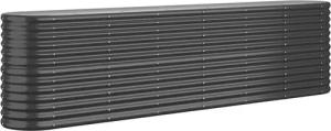 vidaXL Hochbeet, Kräuterhochbeet Pulverbeschichteter Stahl 260x40x68