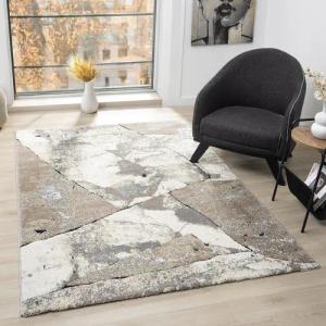 Vimoda Teppich Kurzflor Teppich Wohnzimmer Modern