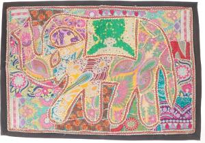 Guru-Shop Wandteppich Indischer Wandteppich Patchwork Wandbehang..,