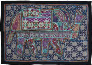 Guru-Shop Wandteppich Indischer Wandteppich Patchwork.., Höhe: