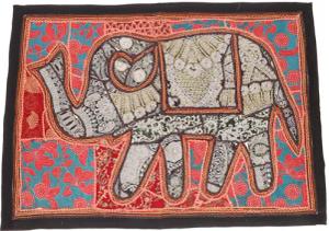 Guru-Shop Wandteppich Indischer Wandteppich Patchwork Wandbehang..,