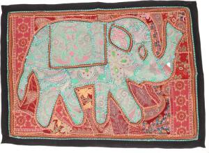 Guru-Shop Wandteppich Indischer Wandteppich Patchwork Wandbehang..,