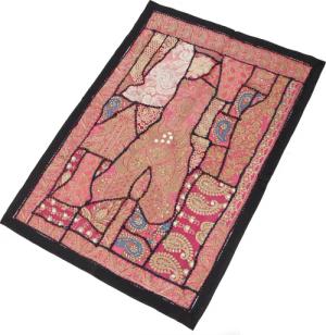 Guru-Shop Wandteppich Indischer Wandteppich Patchwork Wandbehang,..,