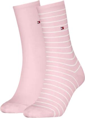 Tommy Hilfiger Socken "TH WOMEN SOCK 2P SMALL STRIPE", (2 Paar), mit schmalem Rippenbündchen, meliert, gestreift