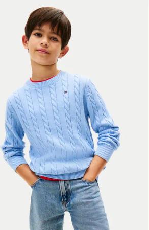 Tommy Hilfiger Pullover KB0KB09753 Himmelblau Regular Fit