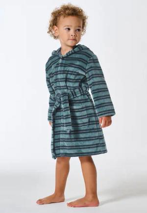 Bademantel Velour Streifen mineral - Kids Nightwear 116