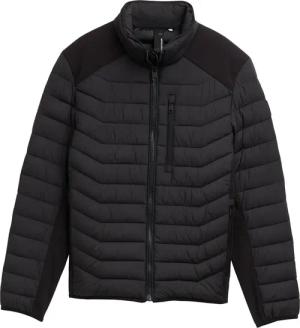 TOM TAILOR Herren Lightweight Hybrid Steppjacke, schwarz, Uni, Gr. M