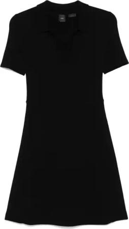 Pinko - Fitted Midi Dress With Flared Skirt - Größe L - schwarz