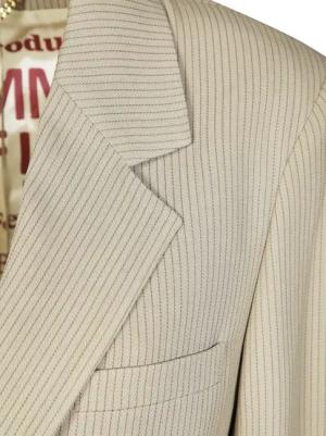 Golden Goose - Pinstripe Oversized Blazer With Notched Lapel - Größe 40 - beige