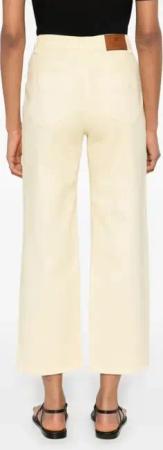 Elisabetta Franchi - High-Waisted Wide-Leg Jeans - Größe 28 - beige