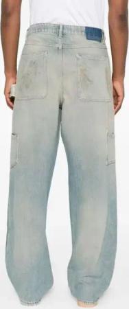 Golden Goose - Relaxed Fit Faded Blue Jeans With Distressed Detai - Größe 48 - blau