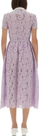 self-portrait - Lace Midi Dress - Größe 8 - pink