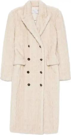 Giuseppe Di Morabito - Textured Cable-Knit Double-Breasted Coat - Größe 44 - beige
