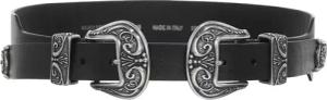 Golden Goose Gürtel - Double Buckle Belt - Gr. 80 - in Schwarz - für Damen