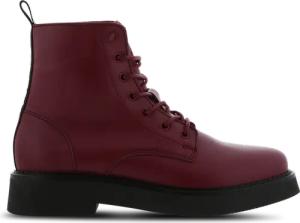 Tommy Jeans Lace Up Flat Damen Sneaker - Rot - Größe 39 - Leder