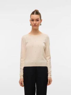 Vero Moda Rundhalspullover VMGLORY PEARL LS