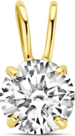 NICEANDnoble Kettenanhänger 585er Gelbgold Kettenanhänger Zirkonia
