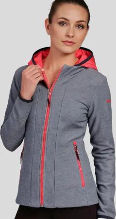 Icepeak Strickfleecejacke Kylie Kapuzenjacke Strickjacke mit