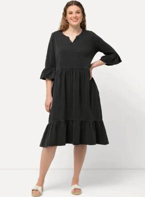 Ulla Popken Jerseykleid Jerseykleid Volants A-Linie