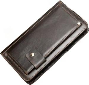 YUBRO-STUDIO Clutch Herren Geldbörse Echtleder Großes